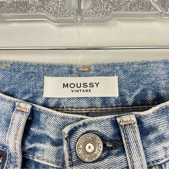 MOUSSY Lomita High Waist Wide Leg Nonstretch Crop Jean 24 - Picture 5 of 11